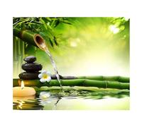 Bricolage Diamond Painting Bambou Pierre Zen,5D Diamant Painting Kit Complet,Broderie Peinture Diamant Arts pour Adultes Enfants Cristal Strass Point de Croix Painting Décoration la Maison,50x70cm