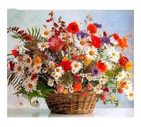 Bricolage Diamond Painting Bouquet de marguerites,5D Diamant Painting Kit Complet,Broderie Peinture Diamant Arts pour Adultes Enfants Strass Point de Croix Painting Décoration la Maison,40x60cm