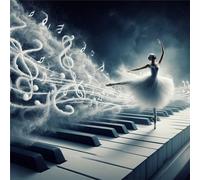 Bricolage Diamond Painting Fille au piano,5D Diamant Painting Kit Complet,Broderie Peinture Diamant Arts pour Adultes Enfants Cristal Strass Point de Croix Painting Maison Décoration Carré,30x30cm