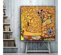 Bricolage Diamond Painting Gustav Klimt,5D Diamant Painting Kit Complet,Broderie Peinture Diamant Arts pour Adultes Enfants Cristal Strass Point de Croix Painting Maison Décoration Carré,30x30cm