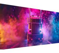 Bricolage Diamond Painting Voiture Broderie Diamant Kit Complet, 5D Diamond-Painting Camion Diamond Painting Adulte Grand Format 40x80cm Square Tableau Strass Diamant, pour Décoration Intérieur I-3