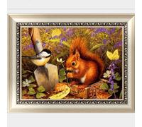 Bricolage Écureuil Et Oiseau Plein Carré 5d Diamant Peinture Diamant Point De Croix Cristal Chambre Peinture Décorative