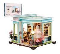 Bricolage Mini kit de maison avec lumière LED,magasin de tailleur Mini kit de construction de maison,mini kit de maison 3D kit de modèle d'artisanat en bois,adulte bricolage maison de poupée Mini Kit
