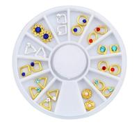 Bricolage Nail Art Roue Conseils Paillettes Alliage Strass Perles Colorées Perles 3d Nail Art Décoration Diamant Nail Art Ornement Disque