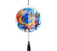 Bricolage peinture sur diamant, 5D bricolage peinture sur diamant forme spéciale Firefox avec pendentif houppette