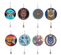 Bricolage Sun Set Gland Pendentifs Diamant Peinture Chevron Conseil Pvc Résine Laque Paillettes Forme Spéciale Pleine Perceuse Décor À La Maison