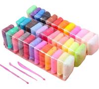 Bricolage -Ton 36 couleurs vives Légèrement flexible souple facile à sécher à sec Kit de modelage enfant cadeau