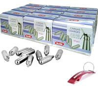 Bricolemar IBILI - 200 charges en N₂O pour siphon de crème, texture professionnelle en secondes (20 x 10 cartouches)