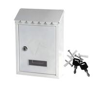 bricoleva.it Boîte aux lettres d'extérieur en acier avec double clé et serrure, housse de pluie ouverte - Buchetta des lettres + vis et chevilles - Boîte aux lettres en différentes couleurs, blanche