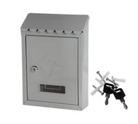 bricoleva.it Boîte aux lettres en acier avec serrure d'extérieur, couvercle de pluie, ouverture - Buchetta des lettres avec double clé-boîte aux lettres en différentes couleurs - boîte grise