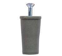 bricoleva.it Bouchon d'arrêt pour volet roulant - Pare-chocs pour volet roulant Made in Italy - Attaches pour stores et stores roulants - Verrouillage des stores anti-vol - Avec vis (gris - 30 mm)