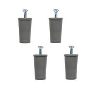 bricoleva.it Lot de 4 bouchons d'arrêt pour volet roulant - Pare-chocs pour volet roulant Made in Italy - Attaches pour stores et stores roulants - Verrouillage des stores anti-vol - Avec vis (gris -