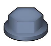Bricoloco Bouchons de protection pour vis et écrous hexagonaux en polyéthylène haute densité - Bouchon de protection en plastique pour cache-vis (bleu RAL 5014-M10, 100)