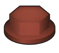 Bricoloco Bouchons de protection pour vis et écrous hexagonaux en polyéthylène haute densité - Bouchon de protection en plastique pour boucher les vis (rouge RAL 8004 - M10, 200)
