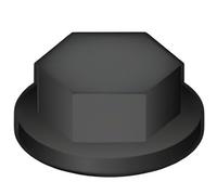 Bricoloco Caches de protection pour vis et écrous hexagonaux en polyéthylène haute densité - Bouchon décoratif en plastique pour cacher les vis. (Noir - M8, 50)
