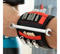 BricoLoco.com Bracelet magnétique porte-outils pour outils de bricolage Bracelet couturière pour ustensiles de couture 15 aimants et 2 poches. Velcro Grande adhérence