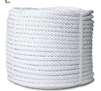 BricoLoco.com Corde en nylon torsadée. 4 cordes. Soga fibre synthétique de nylon. Cordes d'amarrage, agriculture, élevage, pêche, construction, décoration, crossfit. (50, diamètre 20 mm)