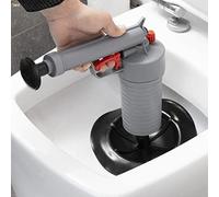 BricoLoco.com Déboucheur de tuyauterie à pression Pistolet de débouchage d'air comprimé avec adaptateurs pour déboucher lavabo, évier, douche, wc, puisard - Haute efficacité - Résultats étonnants