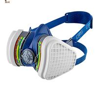 BricoLoco.com Masque de protection avec filtre combiné ABEK1P3 contre les particules de poussière et de vapeurs Travail professionnel Anti-poussière Phytosanitaires, peinture (masque avec 2 filtres)