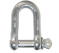 Bricoloco Manille droite galvanisée avec tête de goupille standard pour une fixation et un amarrage sûrs dans de multiples applications (M22 - unité)