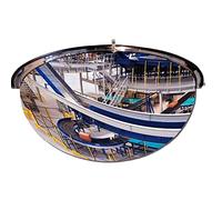 Bricoloco Miroir de sécurité 60 cm plafond demi-lune 180 degrés Grand miroir semi-circulaire de surveillance pour bureaux et magasins