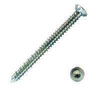 Bricoloco Vis pour fixation directe au béton avec tête fraisée, filetage Hi-Lo et empreinte TX. Vis directe béton acier cémenté zingué (10, 7,5 x 150 mm)