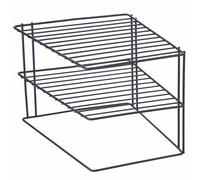 Briconess.com Angolier étagère de salle de bain en acier noir à 2 niveaux