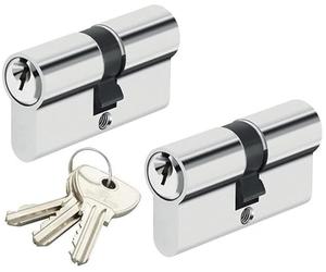 Bricorama - Double cylindre de porte 30 x 30 mm Paire de cylindres de sécurité s'entrouvrant 3 clés
