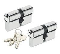 Bricorama - Double cylindre de porte 30 x 30 mm Paire de cylindres de sécurité s'entrouvrant 3 clés