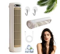 Bricoro Cooling Ace Original Rafraichisseur d’air Portable, Ventilateur de Climatiseur Portable Silencieux Mural Réglable à 3 Vitesses pour Cuisine, Chambre & Bureau (1PCS-Blanc)