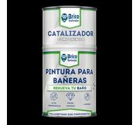 BRICOSALVAJE Peinture baignoire 2K Mat Noir 750 ml | Receveur de douche | Polyuréthane 2 composants | 600+150 ml | Haute résistance | Mat