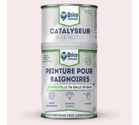 BRICOSALVAJE Peinture baignoire 2K Satiné Rose clair Marilyn 750 ml | Receveur de douche | Polyuréthane 2 composants | 600+150 ml | Haute résistance | Satiné