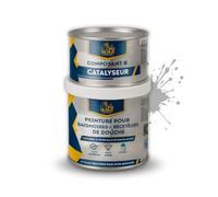 BRICOSALVAJE Peinture pour baignoires et receveurs de douche en polyuréthane | 750 ml (600+150 ml) | Finition céramique brillante | Rénovation sans travaux (Pierre sereine)