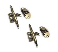 BricoShopping 1 paire de charnières pour meubles en bois antique et armoires de style classique salon ou chambre à coucher Arte Povera Charnière lourde antique (BS0186, bronze)