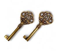 BricoShopping Clés De Meubles En Art Pauvre Et Armoires Antiques Classiques Modernes Clé Universelle De Style Pour Serrure Armoire En Laiton arte Antique Tiroir (Patiné, BS0418)