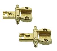 BricoShopping Lot de 2 charnières pour dessus de porte de meubles anciens en bois dans un style classique pour salon ou chambre à coucher arte povera lourdes à battant charnières anciennes antique (Or