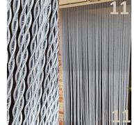BricoShopping® Mod.C - Rideau moustiquaire réglable en PVC pour Porte, fenêtre, extérieur, entrée, Balcon, Camping-Car, à Fil Anti-Mouches (120x230, 11 Blanc Glitter)