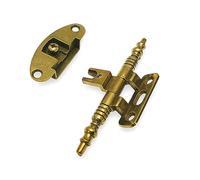 BricoShopping Paire de charnières antiques pour meubles en bois et armoires de style classique - Salon ou chambre à coucher Arte Povera - Charnières lourdes (BS0186, doré)