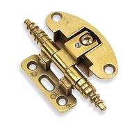 BricoShopping Paire de charnières antiques pour meubles en bois et armoires de style classique - Salon ou chambre à coucher Arte Povera - Charnières lourdes (BS0185, doré)