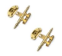 BricoShopping Paire de charnières antiques pour meubles en bois et armoires de style classique - Salon ou chambre à coucher Arte Povera - Charnières lourdes (BS0204, doré)