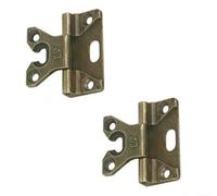 BricoShopping® Paire de charnières pour porte de meubles anciens en bois et armoires de style classique salon ou chambre à coucher art pauvre lourds battu charnières antiques (BS0188, Bronze)