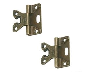 BricoShopping® Paire de charnières pour porte de meubles anciens en bois et armoires de style classique salon ou chambre à coucher art pauvre lourds battu charnières antiques (BS0188, Bronze)