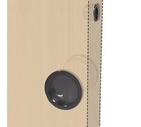 BricoShopping® Set de poignées pour porte intérieure en bois à compartiment coulissant kit sans serrure encastrée crochet clé et cliquet aveugle rond embout acier (rond S/serrure, noir)