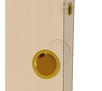 BricoShopping® Set de poignées pour porte intérieure en bois à compartiment coulissant kit sans serrure encastré crochet et cliquet aveugle rond buse or (rond S/serrure, Or)