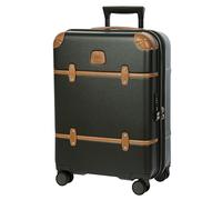 Bric's Bellagio 3.0 Spinner Trunk - Valise Rigide de Luxe avec Grandes Roues, poignée télescopique, détails en Cuir - Valise à roulettes Extensible, Vert Olive, 30", Bellagio 3.0