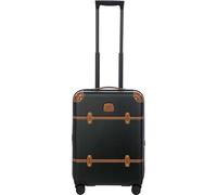 Bric's Bellagio 3.0 Spinner Trunk - Valise Rigide de Luxe avec Grandes Roues, poignée télescopique, détails en Cuir - Valise à roulettes Extensible, Noir, 21", Bellagio 3.0