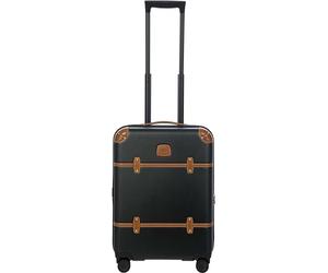Bric's Bellagio 3.0 Spinner Trunk - Valise Rigide de Luxe avec Grandes Roues, poignée télescopique, détails en Cuir - Valise à roulettes Extensible, Noir, 21", Bellagio 3.0