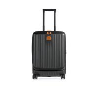 Bric's Trolley Rigid Expandable Collection Capri, Valise à Main avec 4 Roues, Légère et Résistante, Connexion USB, Serrure TSA Intégrée, Taille 38x55x23/27, Noir