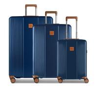 Bric's Ferrara 4 roues Set de valises 3 pièces avec soufflet d'extension bleu