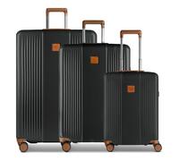 Bric's Ferrara 4 roues Set de valises 3 pièces avec soufflet d'extension noir